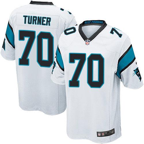 Nike Panthers #70 Trai Turner White Youth Stitched NFL Elite Jersey